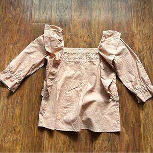 Faride Women’s Size XS Pink Ruffle Sleeve Blouse Party Vacation pastels